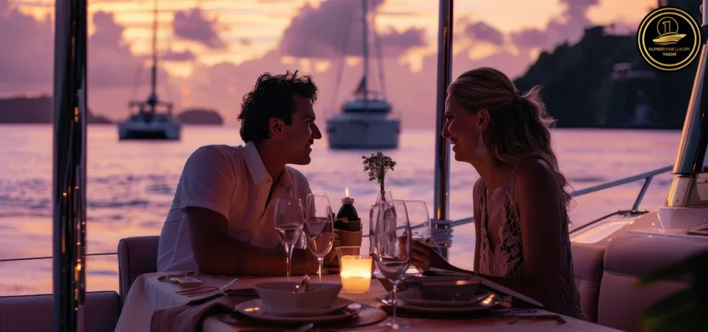 yacht rental dubai with dinner