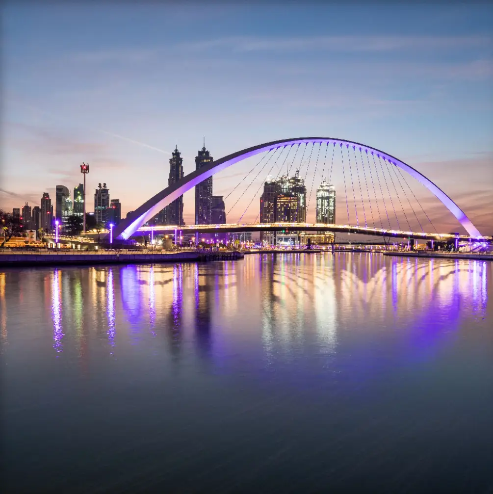 Dubai Canal Sunset Views